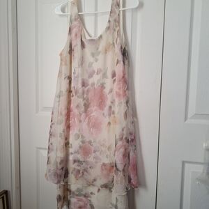 Chic Floral Layered Dress